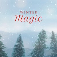 Winter magic  Instagram post template