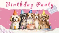 Birthday party blog banner template