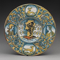 Plate with arms of the Tosinghi family