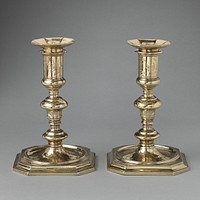 Pair of candlesticks (part of a toilet service)