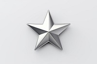 Metalic Star symbol white background simplicity. AI generated Image by rawpixel.