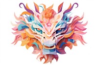 Dragon chinese zodiac painting pattern craft. AI generated Image by rawpixel.