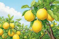 Lemon farm. AI generated Image by rawpixel.