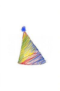 Colorful party hat drawing white background transportation. AI generated Image by rawpixel.