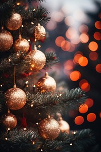 Christmas tree light illuminated celebration. AI generated Image by rawpixel.