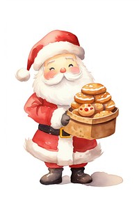 PNG Santa Claus food white background confectionery. AI generated Image by rawpixel.