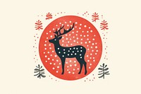 Cute woodcut illustration christmas pattern animal. AI generated Image by rawpixel.