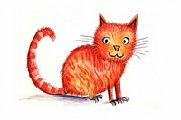 Cute cat drawing animal mammal. AI generated Image by rawpixel.
