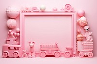 Background of Baby kids toy frame pink pink background. AI generated Image by rawpixel.