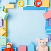Background of Baby kids toy backgrounds blue. AI generated Image by rawpixel.