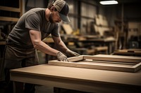 Professtional Wooden Frame Contractor working adult wood. AI generated Image by rawpixel.