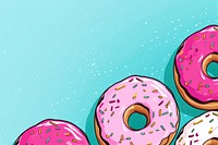  Mini donuts border food confectionery freshness. AI generated Image by rawpixel.