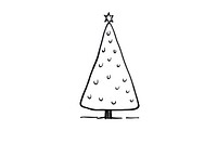 Chirstmas tree christmas white line. AI generated Image by rawpixel.