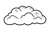 Cloudy doodle white line. AI generated Image by rawpixel.