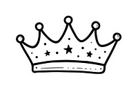 Crown tiara black line. AI generated Image by rawpixel.