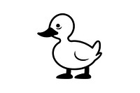 Duck animal white black. AI generated Image by rawpixel.