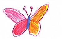 Butterfly drawing sketch white background. AI generated Image by rawpixel.