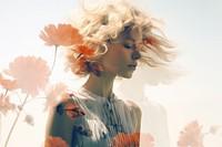 Flower photography portrait fashion. AI generated Image by rawpixel.