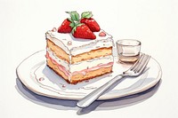 Dessert strawberry cream fruit. AI generated Image by rawpixel.