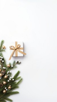 Christmas gift box ribbon plant tree celebration. AI generated Image by rawpixel.
