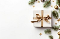 Christmas gift box ribbon celebration backgrounds decoration. AI generated Image by rawpixel.