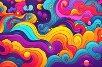 Groovy psychedelic background backgrounds pattern purple. AI generated Image by rawpixel.