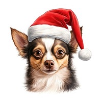 Chihuahua christmas mammal animal. AI generated Image by rawpixel.