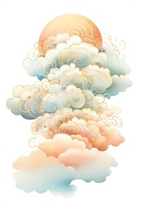 One auspicious cloud backgrounds outdoors pattern. AI generated Image by rawpixel.