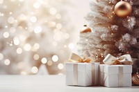 Christmas white gift tree. AI generated Image by rawpixel.