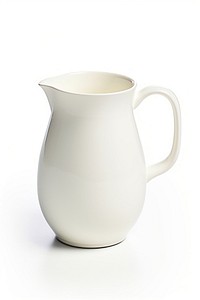 Jug porcelain pottery white. 