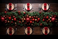 Modern dinning table christmas plate knife. AI generated Image by rawpixel.