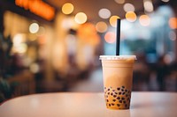 Bubble tea cup drink refreshment disposable. AI generated Image by rawpixel.