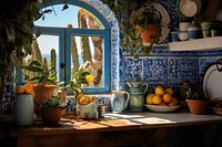 Kitchen window fruit plant. AI generated Image by rawpixel.