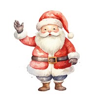 Cute Santa Claus Raise your hand white background representation santa claus. AI generated Image by rawpixel.