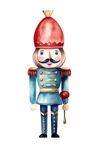 Nutcracker red white background representation. AI generated Image by rawpixel.