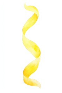 Spiral yellow line ribbon white background abstract pattern. AI generated Image by rawpixel.