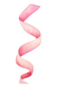 Spiral pink line ribbon petal white background confetti. AI generated Image by rawpixel.