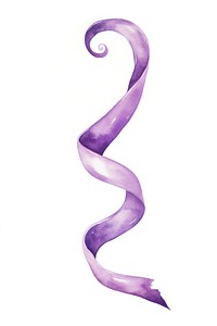 Spiral purple line ribbon banner drawing white background creativity. AI generated Image by rawpixel.