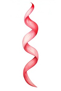 Spiral red line ribbon petal white background abstract. AI generated Image by rawpixel.