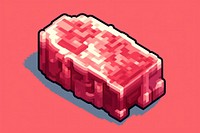 Cute Meat meat art pixelated. AI generated Image by rawpixel.