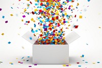 Box confetti paper celebration. AI generated Image by rawpixel.