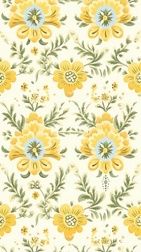 Vintage pattern muted yellow flower plant backgrounds. AI generated Image by rawpixel.