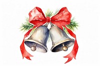PNG Bells Jingle bow white background. AI generated Image by rawpixel.