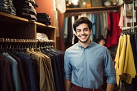 Clothing store smiling working closet. AI generated Image by rawpixel.