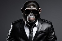 Fashionable ape wildlife portrait. AI generated Image by rawpixel.