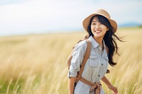 Japanese smiling summer field. AI generated Image by rawpixel.