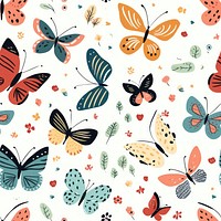 Butterfly doodle pattern backgrounds invertebrate. 