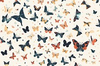 Butterfly doodle pattern backgrounds wallpaper. AI generated Image by rawpixel.
