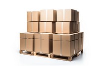 Boxes cardboard warehouse pallet. AI generated Image by rawpixel.