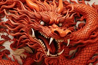 Chinese dragon red representation chinese dragon. AI generated Image by rawpixel.